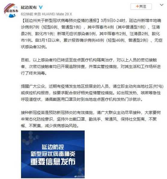 延边疫情【延边疫情最新消息】