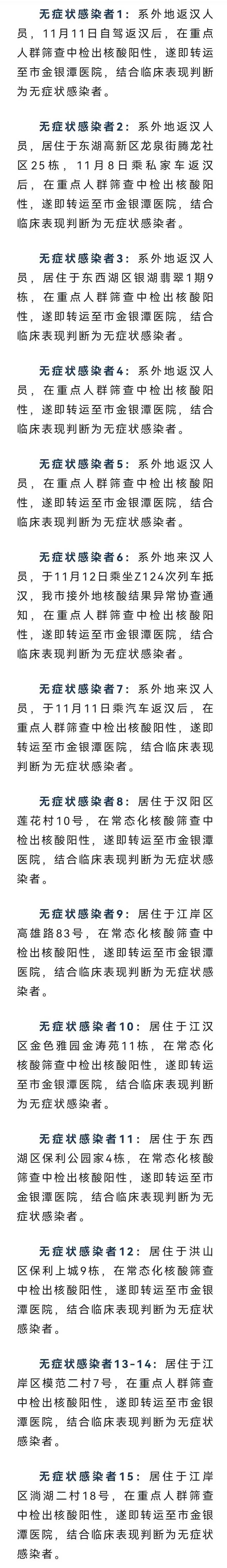 11月12日湖北疫情消息【湖北疫情11月11日】