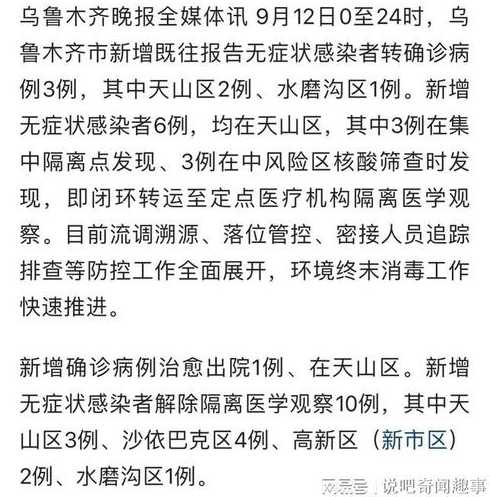 乌鲁木齐最新疫情最新消息(乌鲁木齐疫情最新新闻消息)