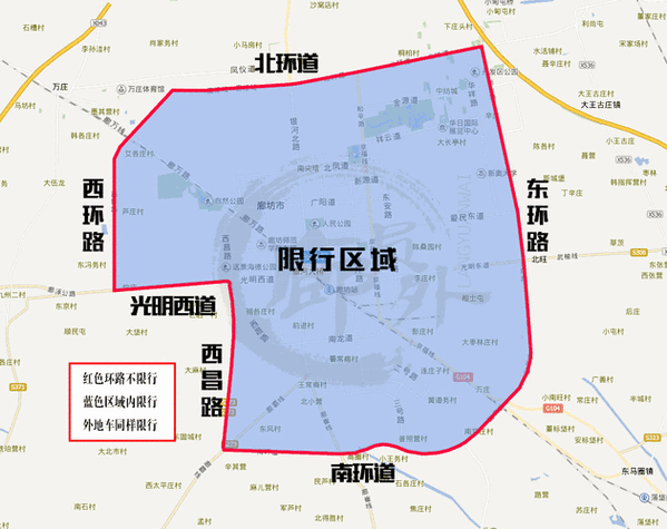 廊坊限号限行区域图最新〖廊坊限号最新消息〗