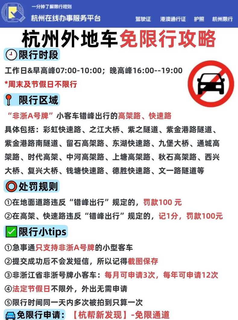 杭州限行车申请(杭州限行车申请通行)
