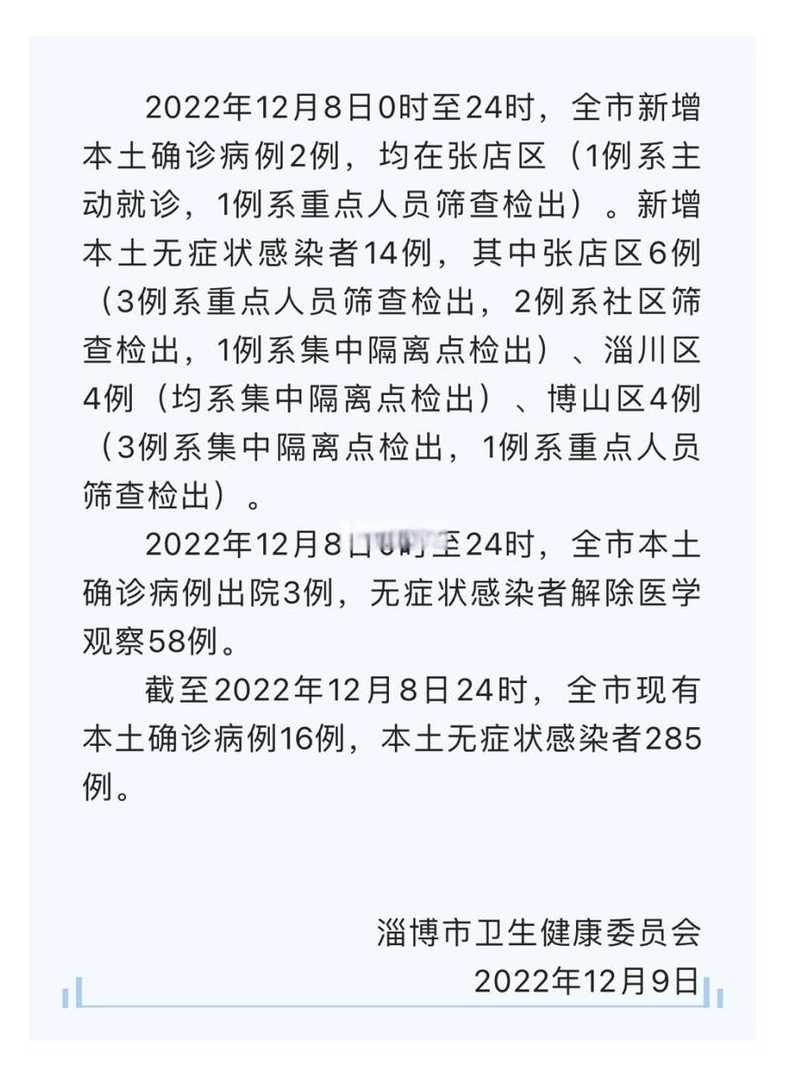 淄博病例情况(淄博疫情确诊)
