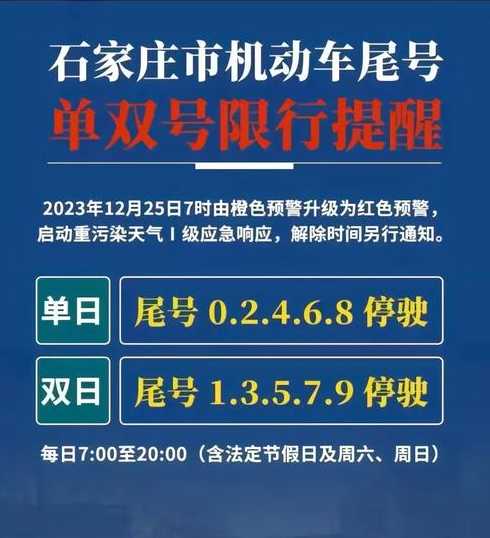 石家庄五月份车辆限行(石家庄5月限行日历)