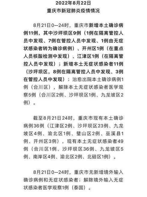 重庆疫情最新消息今天(重庆疫情最新动态)