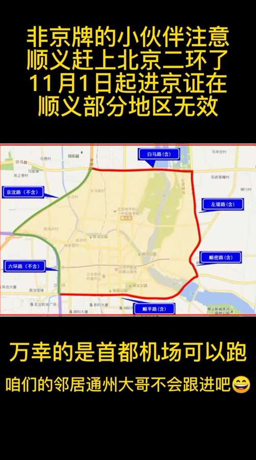 顺义外地车7点到9点限行公布【顺义外地车限行时间】
