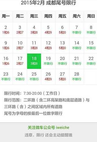 成都今日限行尾号几点到几点(成都今日限行几点结束时间)