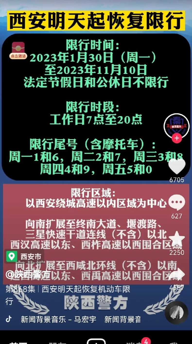 西安明天限号是多少号【西安明天限号是多少号几点到几点】