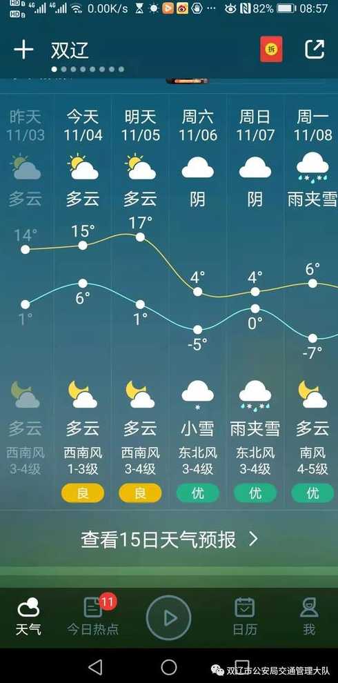 十五天双辽天气情况(双辽天气预报15天)